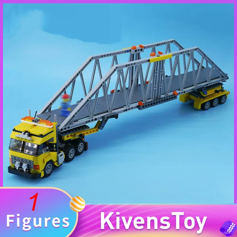 

City Heavy Loader Parallel Truck Car Building Blocks Fit 7900 02041 Figures Assembly Vehicle Brick Toys for Children 389pcs