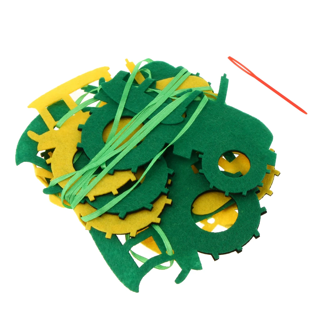 Cute Tractor Car Felt Bunting Banner Vehicle Garland Sign Home Garden Nursery Baby Shower Birthday Party Hanging Decorations