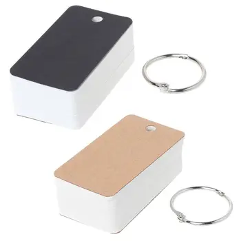 

Simple DIY Index Cardboard Cover Blank Paper Card Memo Pad Bookmark Binder Rings