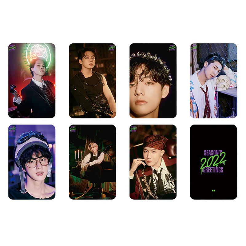 7 шт./компл. Kpop Bangtan Boys 2022 Фотокарточка с приветствием в летнем сезоне Jung Kook Suga Jimin |