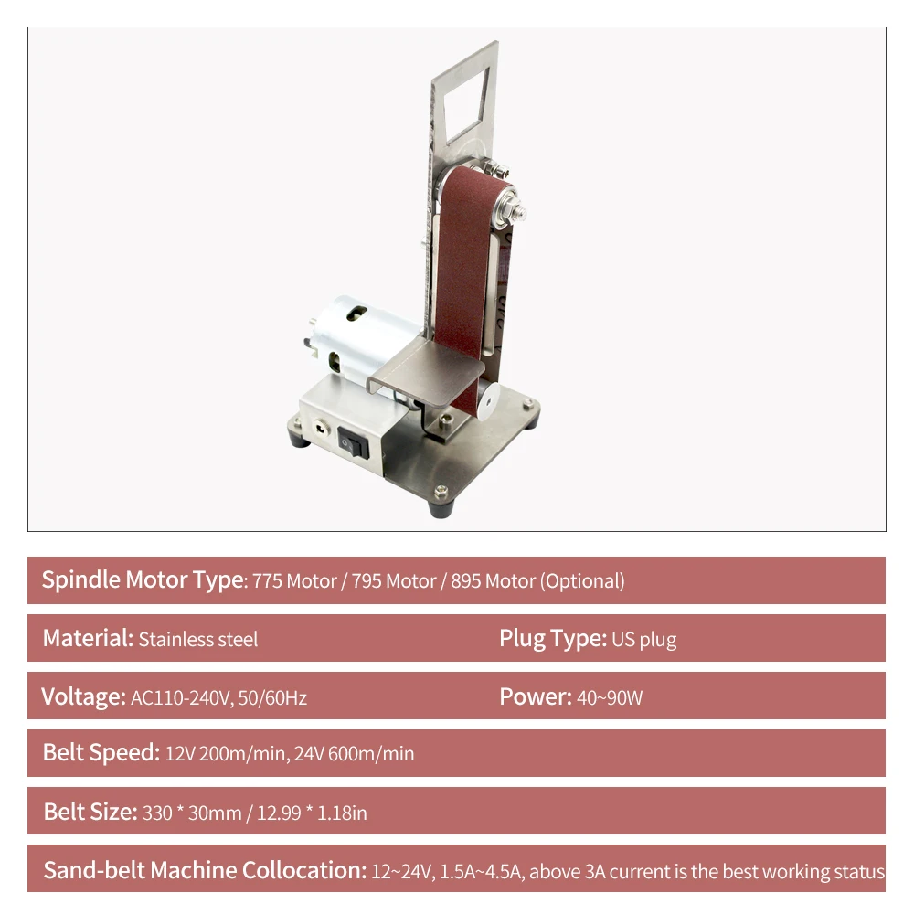 Электрический шлифовальный ленточный мини-станок с фиксированным угловый шлифовальник резки таблицы машина для навивки закраечных нитей угловая шлифовальная машина для ленточно-шлифовальный станок Древесины Металла инструмент «сделай сам»