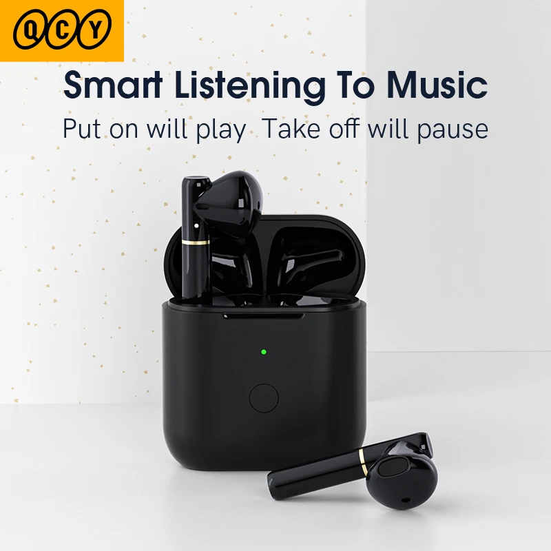 QCY T8 беспроводные наушники Bluetooth V5.1 полупроводниковые спортивные с интерфейсом