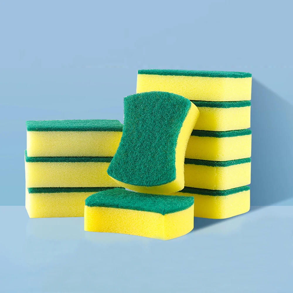 10 шт. Двусторонняя губка для мытья посуды из целлюлозы Кухня очистки | Дом и сад