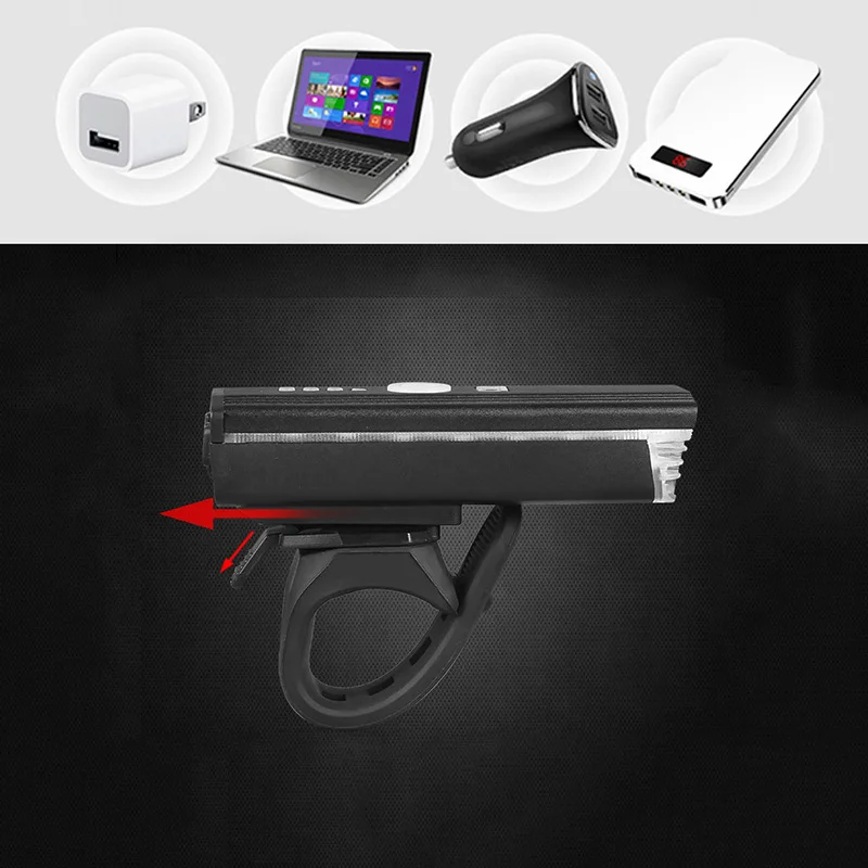 USB перезаряжаемая велосипедная Ночная велосипедная безопасная Передняя световая лампа для демонтажа