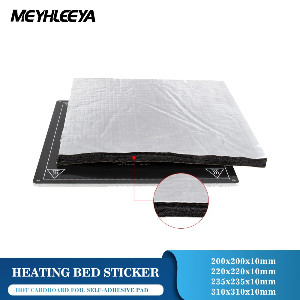 Heat paper Plate Foil Self-adhesive Pad Heating Bed Sticker Insulation Cotton 3D Printer Parts