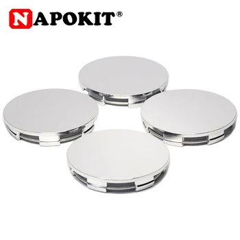 

4pcs/lot 60MM Silver Chrome Plastic Flat Surface Car Wheel Center Hub Caps Cover Auto Rim Tire Hubcap