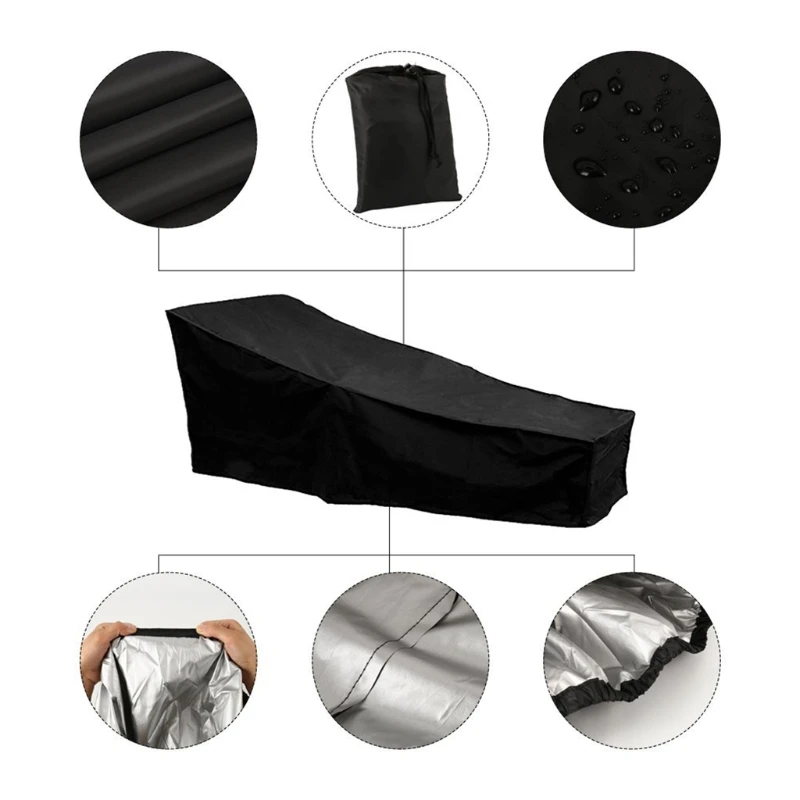 Outdoor Garden Sunbed Cover Sun Lounger Cover Patio Outdoor Chair Recliner Protective Furniture Waterproof patio furniture cover
