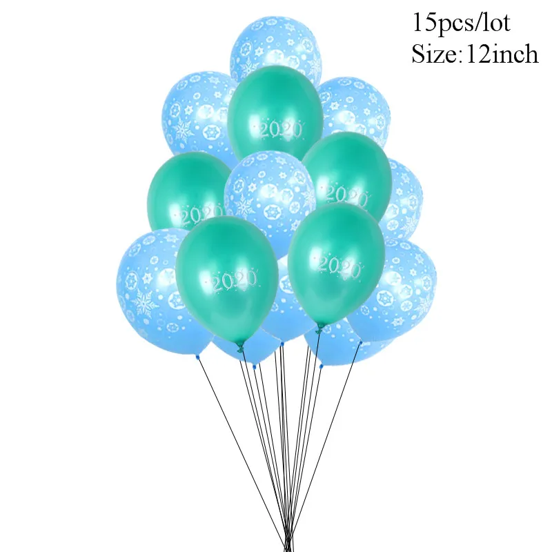 Счастливый год подставка для воздушных шаров номер латексные конфетти Baloons Merry Christmas Navidad новогодние вечерние украшения - Цвет: 15pcs balloons g