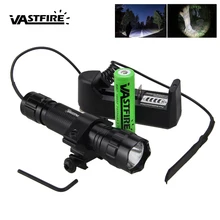Arma táctica 501B 5000lm XM-L T6 Led, luz blanca, linterna de caza + mira para Rifle, montaje Airsoft + interruptor Remoto + 18650 + cargador
