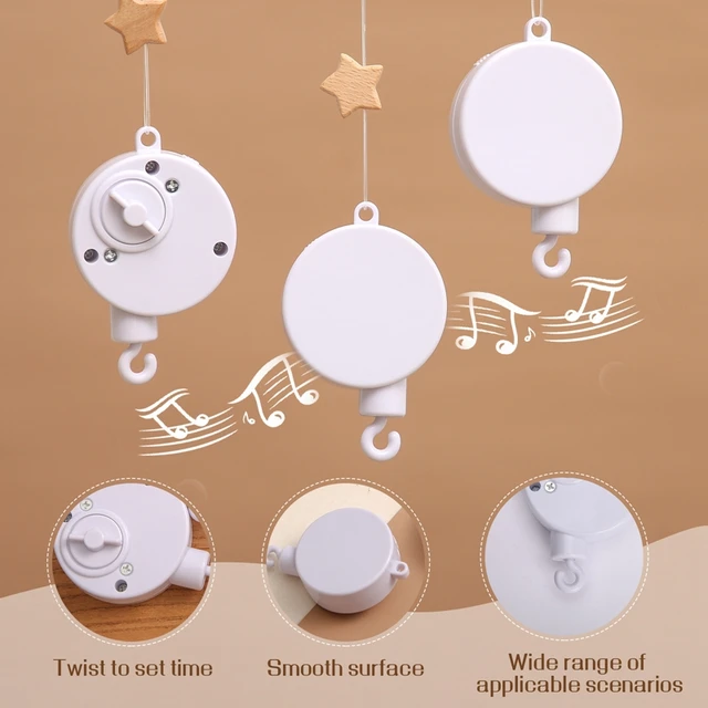 1PC Infant Rattle Music Box With Rotating Hook Baby Rotary Mobile Crib Bed Bell Toy Hanging Toys Holder Bracket Baby Toy 2