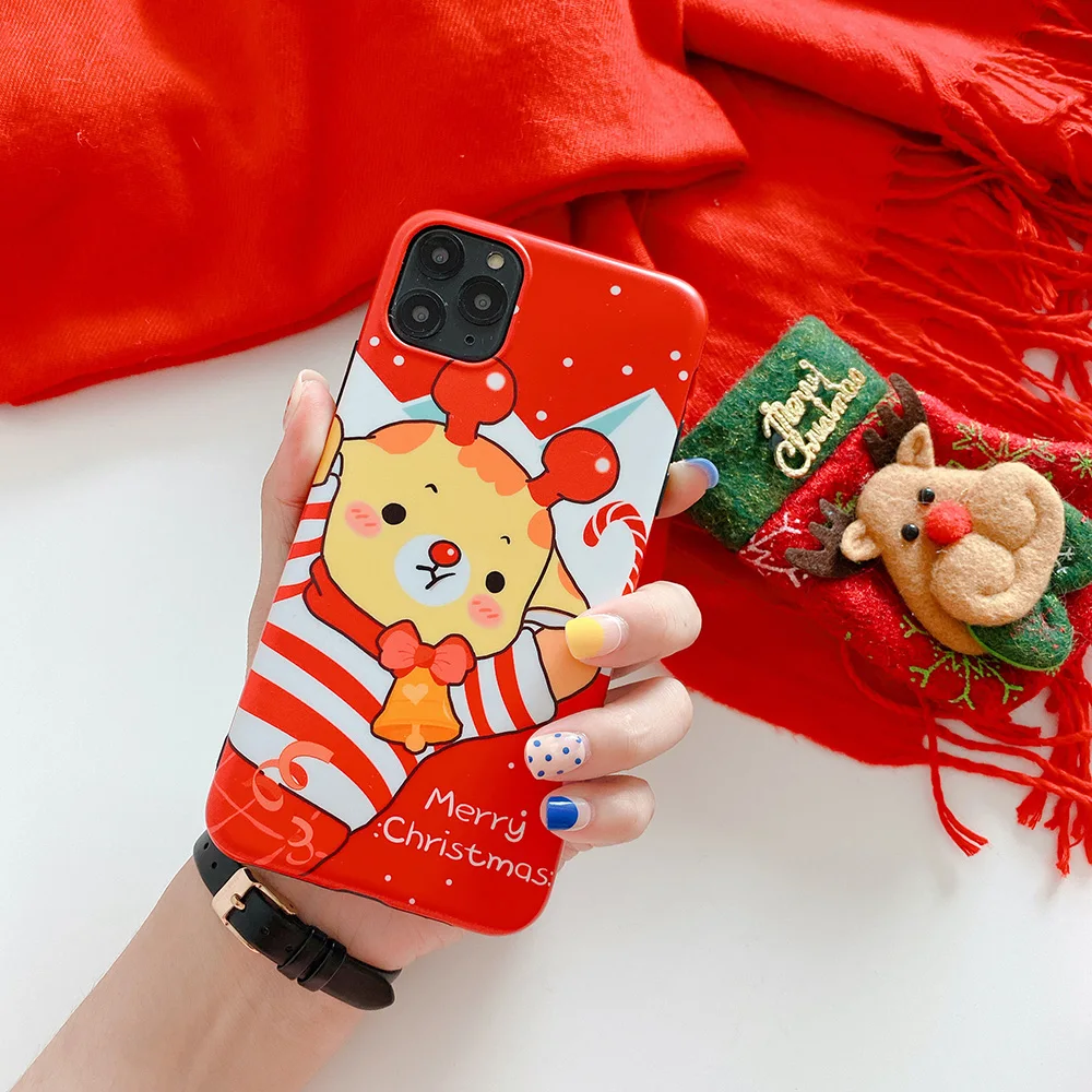 Рождество стариков чехол с лосем для iphone 11 Pro Max матовый чехол для телефона для iphone 6 7 8 Plus X XR XS Max чехол для телефона