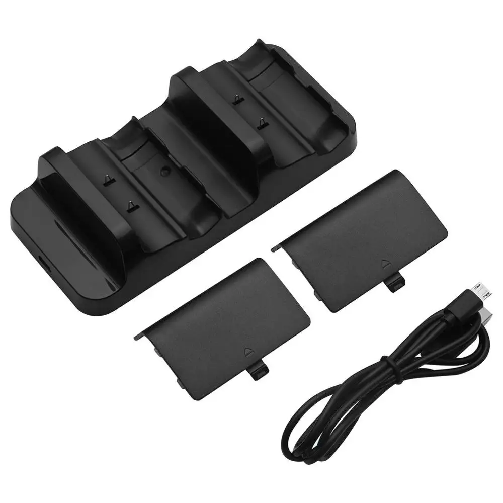 Универсальная двойная USB зарядная док-станция Подставка зарядное устройство+ 2 шт перезаряжаемые батареи для xbox ONE аккумуляторная батарея