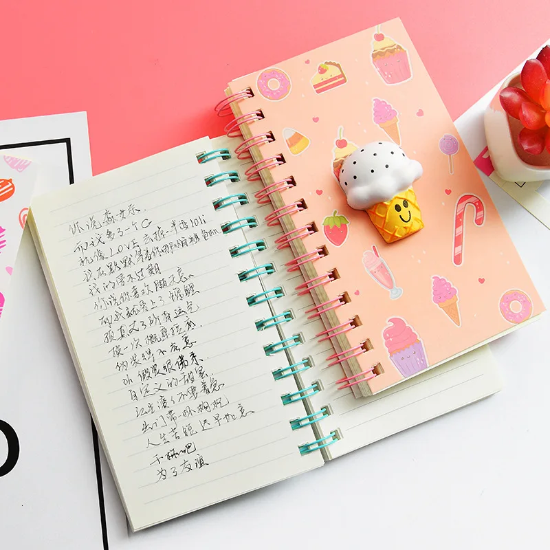 Kawaii трехмерное украшение мультфильм прекрасный ноутбук блокнот милые