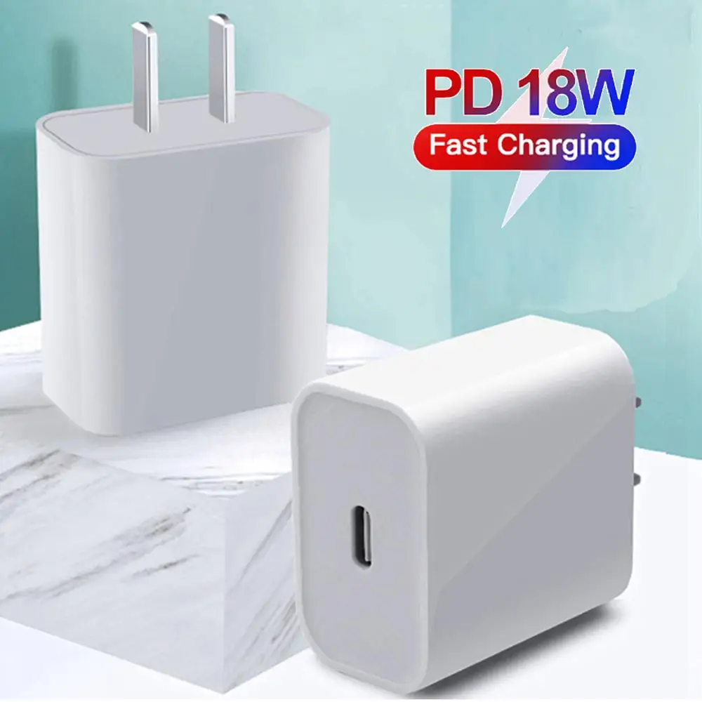Зарядное устройство PD USB Type C 18 Вт адаптер для быстрой зарядки iPhone 11 Pro XR X Xs Max 8