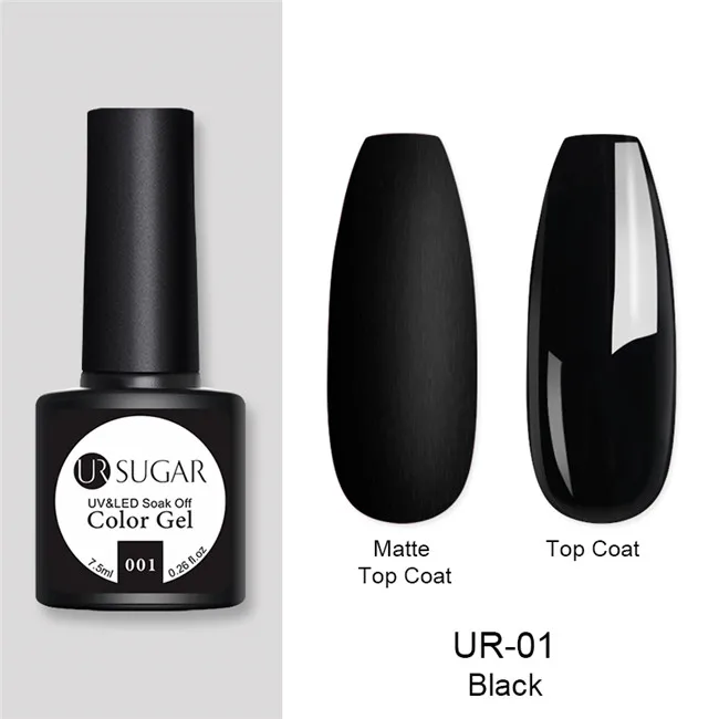 Ur Sugar 7,5 мл Гель-лак для ногтей гибридные лаки для маникюра ногтей Полупостоянный УФ светодиодный Гель-лак для дизайна ногтей базовое верхнее покрытие - Цвет: PlasticUR-01
