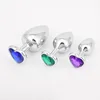 3pcs/set Metal Anal Plug with Gem Base Anal Beads for Women Men Anal Sex Toys  Prostate Massager Butt Plug Adult Sex Toys ► Photo 3/6