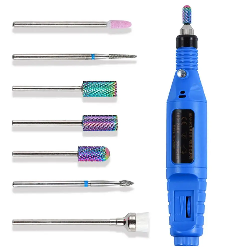 

Nail Drill Bits Set Tungsten Steel Alloy Set Safety Polishing Grinding Heads Electric Machine Manicure Pedicure Tools Cutters