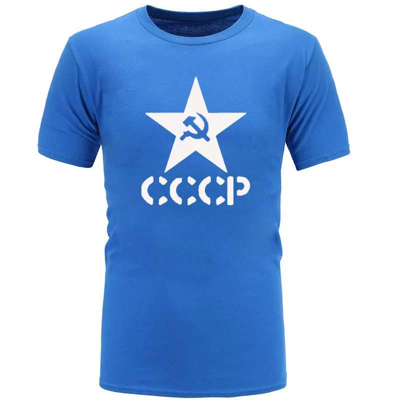 Летние CCCP русские футболки для мужчин СССР человек с коротким рукавом s Хлопок О