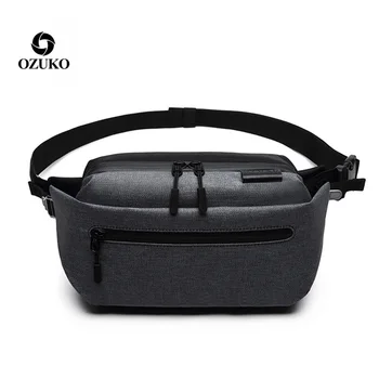 

ozuko New Style Leisure Man Chest Bag Waterproof Sports Large Capacity Single Shoulder Bag