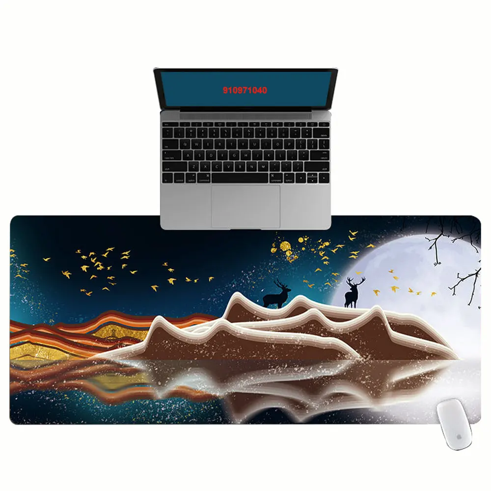 Large Office Computer Desk Mat Table Keyboard Big Mouse Pad Elk and Beach Laptop Cushion Desk Non-slip Mat Gamer Mousepad Mat