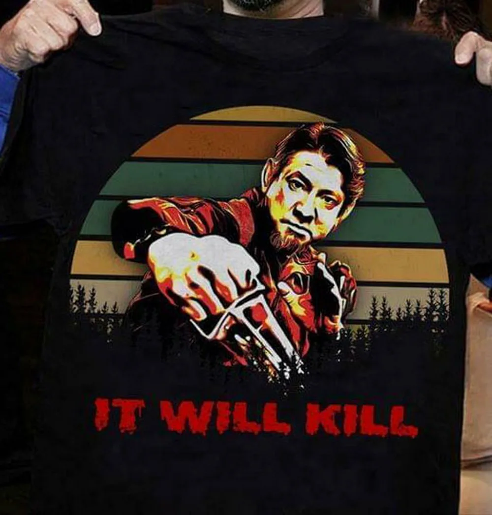 Forged In Fire Doug Marcaida It Will Kill Men's Black Cotton T-Shirt S-5XL Oversized Tops Tee Shirt | Мужская одежда