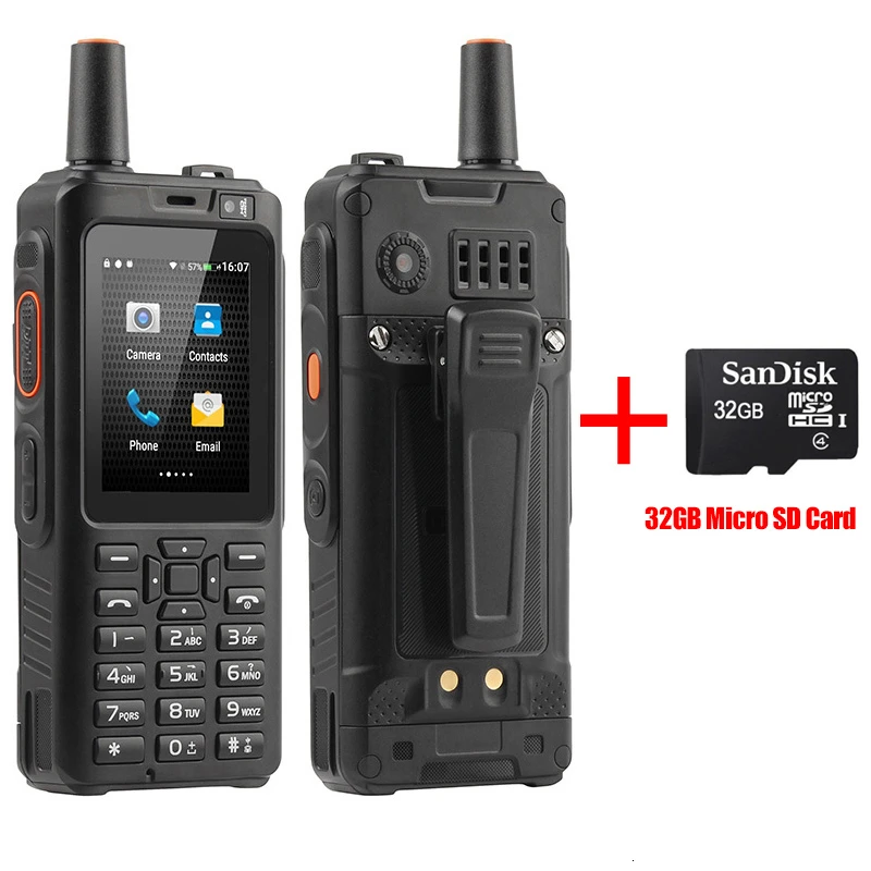 Add 32GB Memory card IP68 водонепроницаемый мобильный телефон 4000 мАч Zello Walkie Talkie 4G gps прочный смартфон Android 6,0 MTK6737M четырехъядерный Dual SIM F40 - Цвет: Add 32GB Memory card