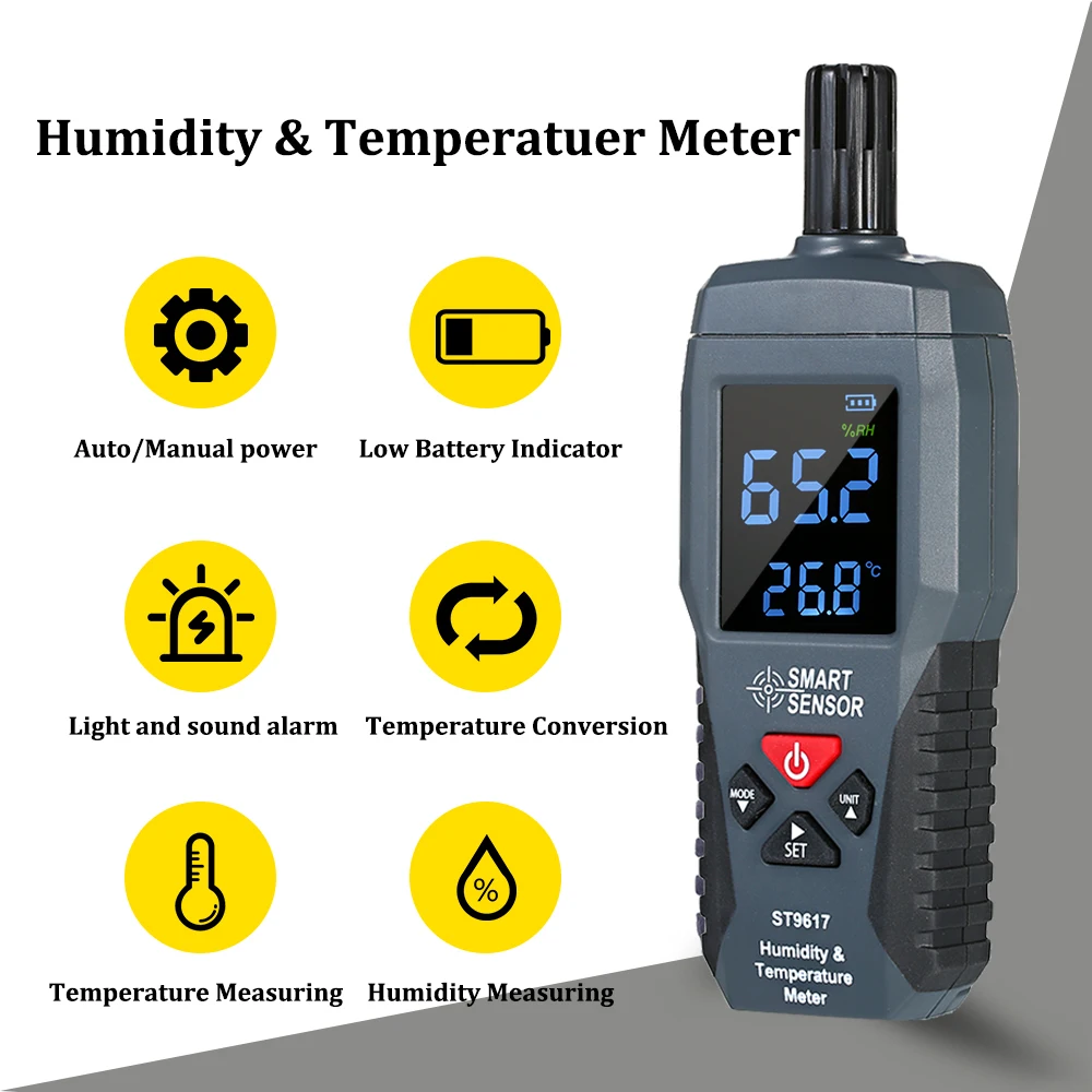 

ST9617 Mini LCD Digital Air Temperature Humidity Meter Thermometer Hygrometer Gauge Tester