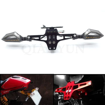 

Universal motorcycle license plate frame bracket with LED signal bracket for suzuki GSXR600 GSXR750 GSXR1000 DL650 GSR600 GSR750