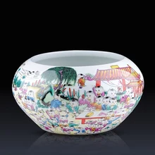 Цзиндэчжэнь керамика Китай ремесло поставки лучшие ручной работы традиционное ремесло творческий дом Снежная сцена мелкой воды резервуар для хранения 16