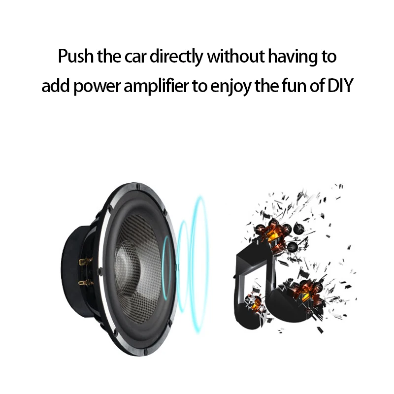 6.5インチカースピーカー,40〜60w,4オーム,カーボンファイバー