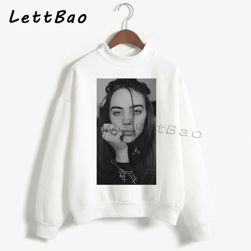 Billie Eilish толстовки уличная толстовка женская Эстетическая Sudaderas Harajuku Готическая Женская негабаритная толстовка зимнее пальто для женщин