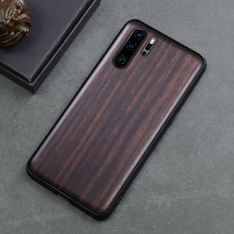 2 Для huawei P30 чехол Роскошный черное дерево чехол для huawei p30 Pro 3D резной деревянный силиконовый чехол для huawei P30 Pro - Цвет: 2