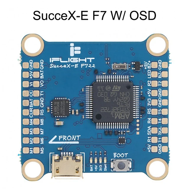 IFlight SucceX-E F7 45A 4-in-1 ESC 2-6S Flight Stack (MPU6000) Assembly fault light W/ 5.8G 600mW VTX for FPV Racing Drone