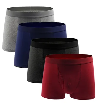 

4pcs/lot Men Underwear Boxer Cotton Shorts Solid Male Panties Seamless Men's Underwear Boxers Underpants Under Wear Man Lingerie