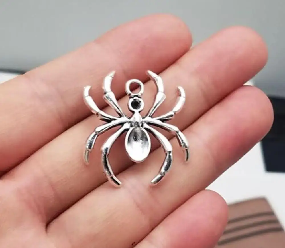 

10pcs/lot--30x27mm,spider cham,Antique silver plated spider charms,DIY supplies,Jewelry accessories