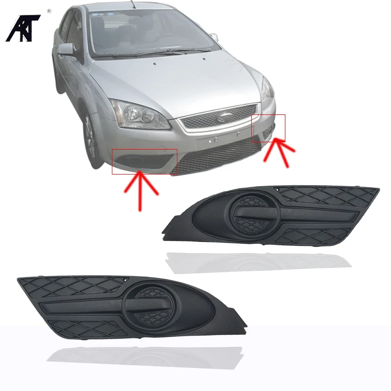 Правый и левый Боковой бампер крышка противотуманной фары решетка для Ford Focus