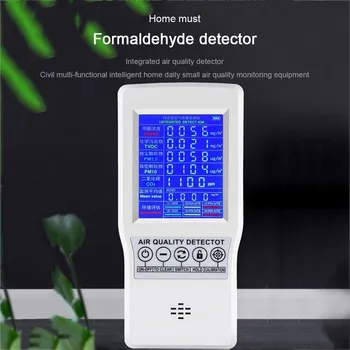 

Intelligent Digital LCD Formaldehyde Detector Home Smog Meter CO2 HCHO TVOC Air Quality Analysis Tester Detector Sensor Monitor