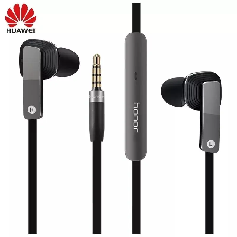 Оригинальные наушники huawei Honor AM175 с динамическим балансным арматурным двойным блоком, наушники с микрофоном, наушники-вкладыши