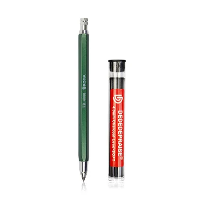 TR-4000 Press Mechanical Charcoal Pencil For Sketch Painting Drawing School Office Supply Stationery Kid Automatic Pencil 4mm - Цвет: 1pencil soft refills