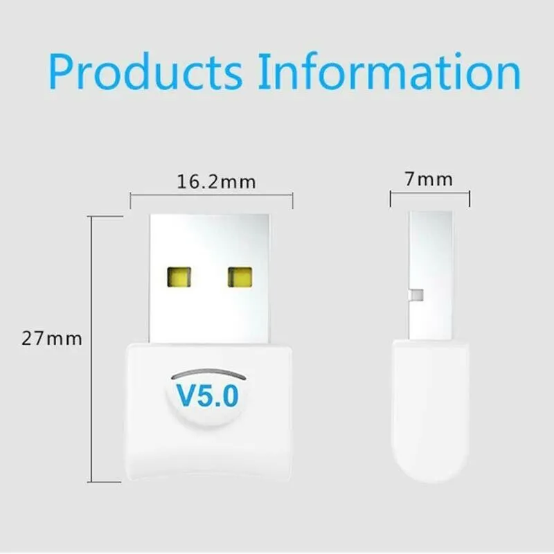 USB адаптер Bluetooth 5,0 портативный беспроводной аудио приемник заглушка передатчика гарнитура телефон ноутбук мышь клавиатура аксессуары