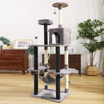 

Domestic Delivery Cat Tree Tower Condo House Pet Cat Tree Scratching Posts Toy for Cats Kitten 8 Kinds Cat Jumping Toy with Ball