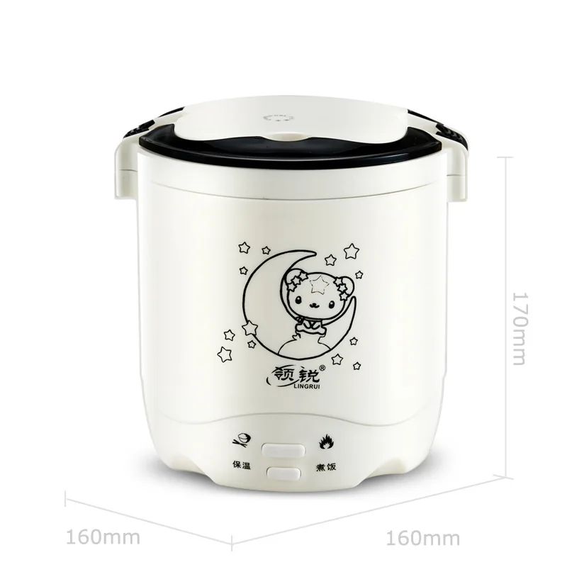 Sharp Collar Multi-functional Mini Rice Cooker Korean-style Small Mini Rice Cooker Students Dormitory Cook Congee Making Soup 1L