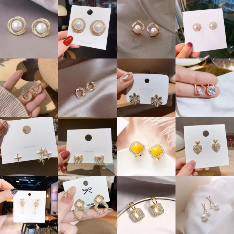 Korea Fashion Women Metal Geometric Bowknot Simulated Pearl Long Drop Earrings Elegant Girl Ear Jewelry Gift Accessories