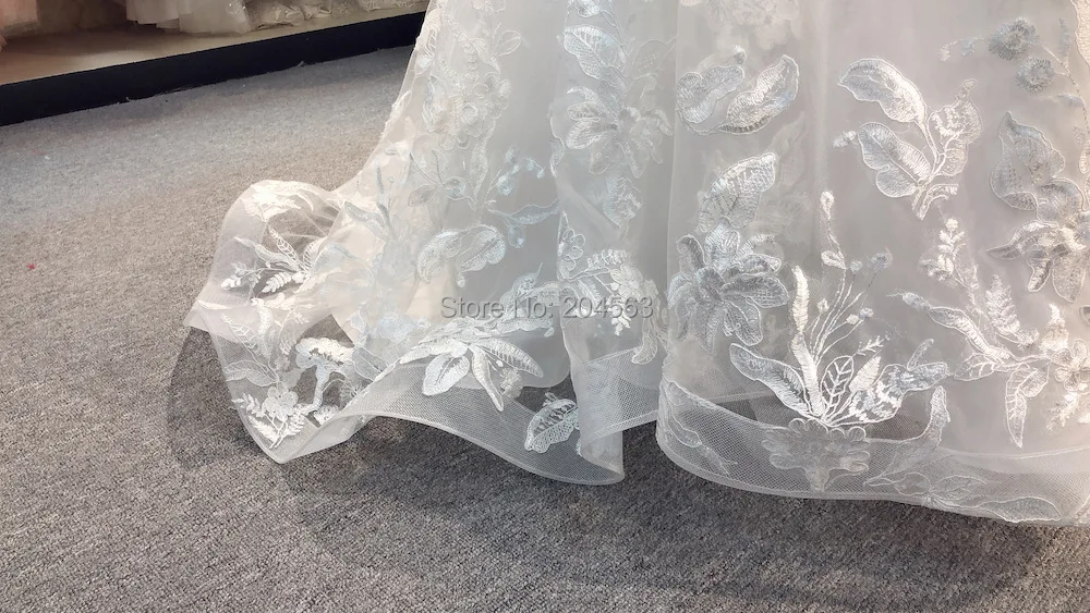 Элегантное свадебное платье с v-образным вырезом Vestido De Noiva с бусинами