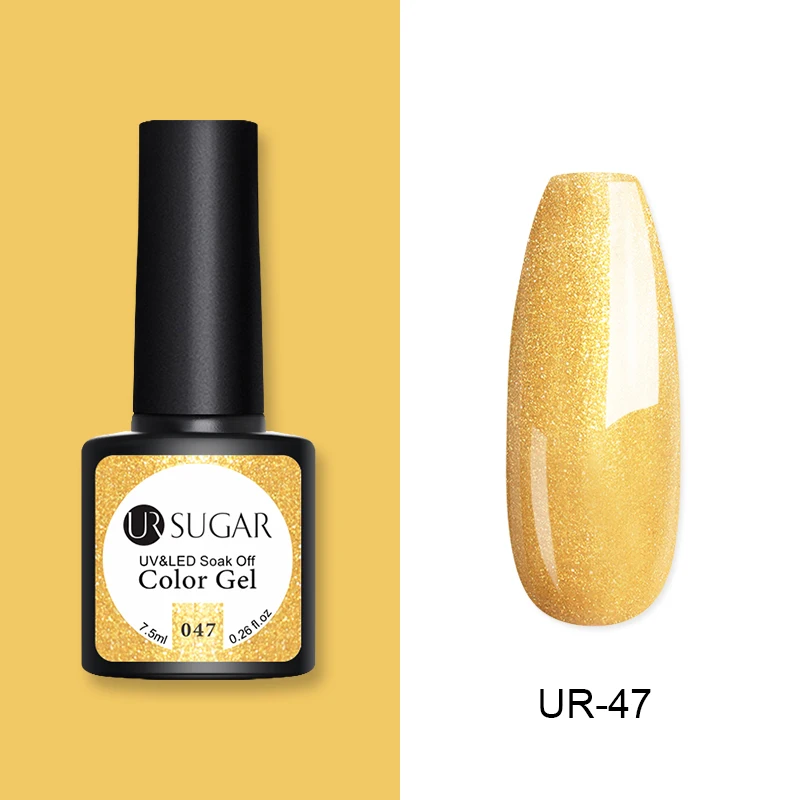 Ur Sugar, 7,5 мл, Одноцветный Гель-лак для маникюра, Полупостоянный, Vernis, верхнее покрытие, УФ светодиодный Гель-лак, впитывающий Гель-лак для ногтей - Цвет: 47