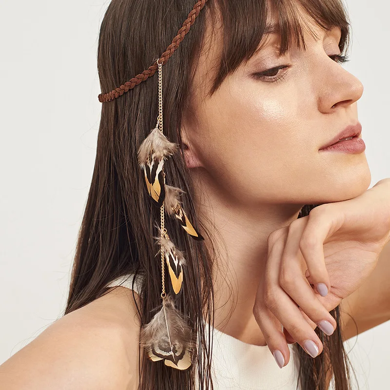 

national wind restoring ancient ways is tropical feather hair accessories tassel pendant lead the act the role of women