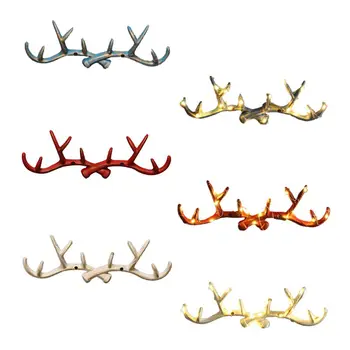 

Cast Iron Vintage Deer Antler Wall-mounted Coat Hooks Home Decorative Hook Rack