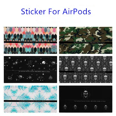 1 шт. выпуск защитная виниловая наклейка наушники для AirPods шкуры Съемная клейкая декоративная наклейка пленка на голову
