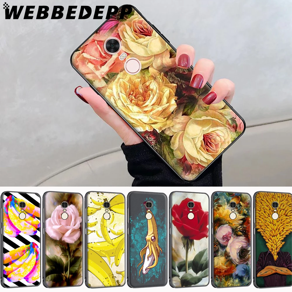 Art Flowers Banana Leaf Soft Case for Xiaomi Redmi 5 Plus 4A 4X 5A 6A 7A 8A S2 Note Prime 6 7 8 Pro 8T Cover |