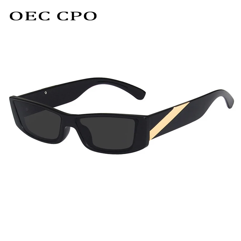 

OEC CPO Punk Rectangular Sunglasses Women Men Vintage Square Sun Glasses Ladies Steampunk Shades Small Eyewear uv400 Eyeglass